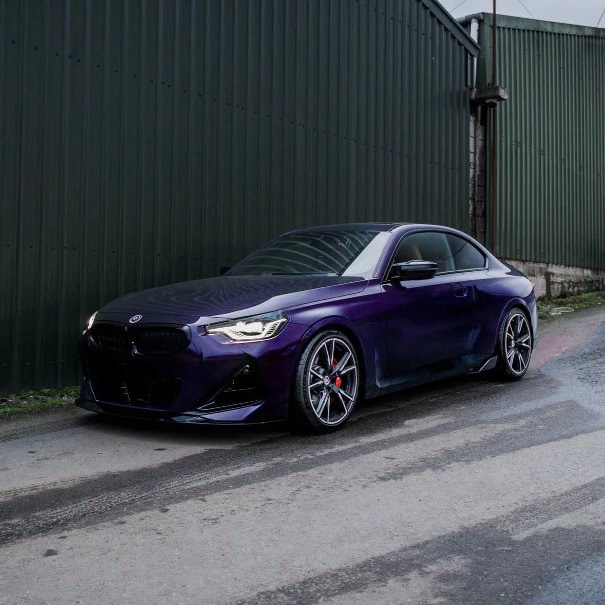 BMW 2 Series M Sport & M240i G42 Gloss Black ID-01 Front Splitter by TRE (2021+) Main image