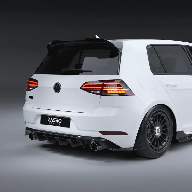 2017-2020 Volkswagen GTI (Mk7.5) EVO-1 Gloss Black Rear Diffuser | Zaero Design USA
