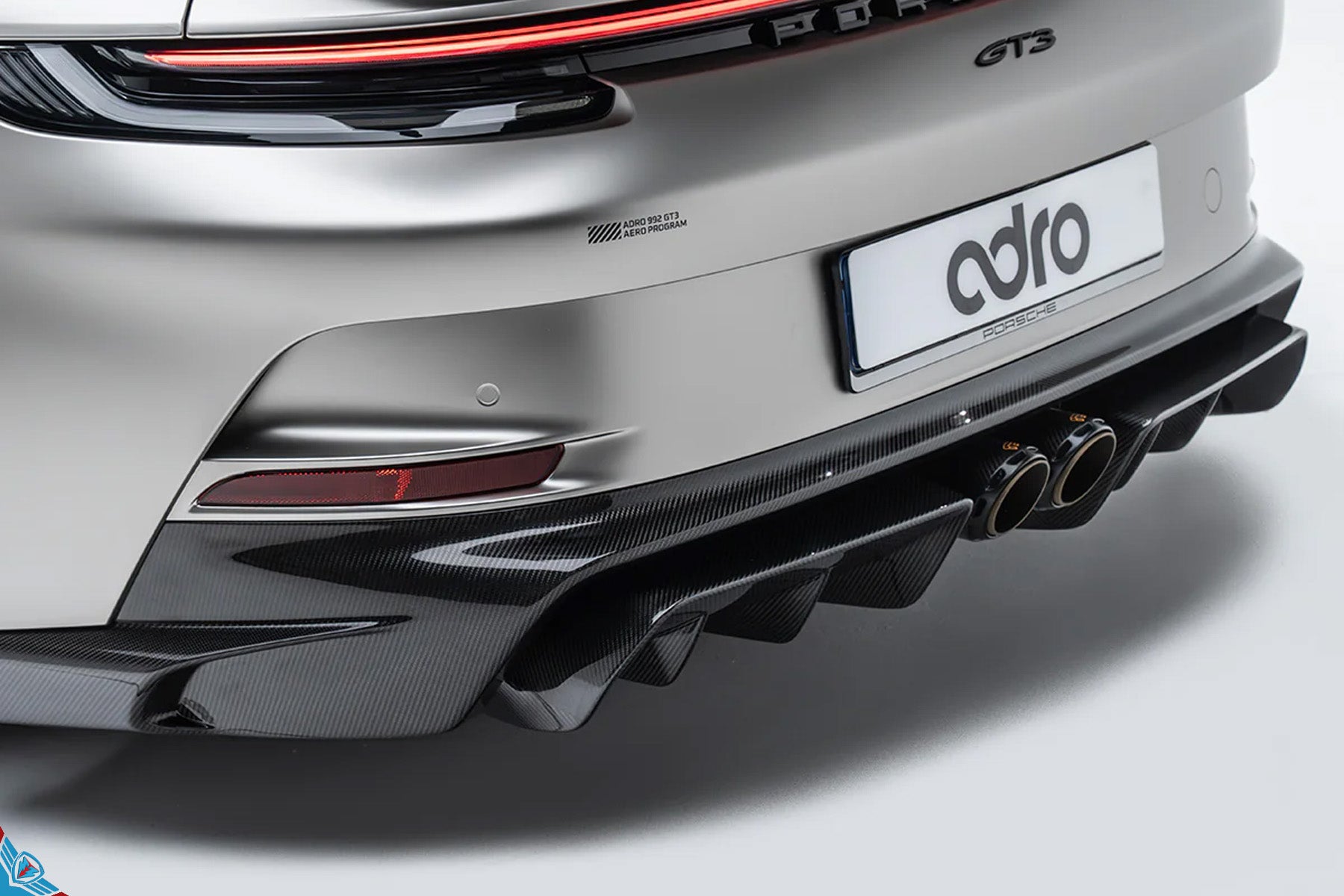 ADRO Porsche 911 (992.1) GT3 Prepreg Carbon Fiber Rear Diffuser & Apron Panel