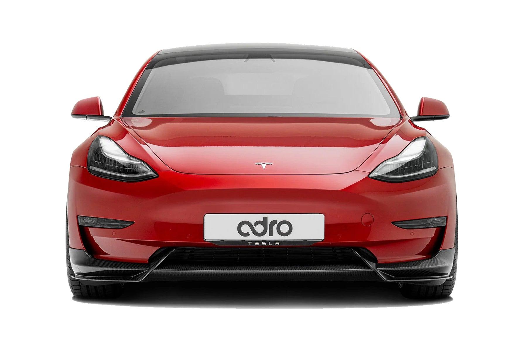 ADRO Tesla Model 3 Genuine Prepreg Carbon Fiber Front Lip (V1) - E3Tuning