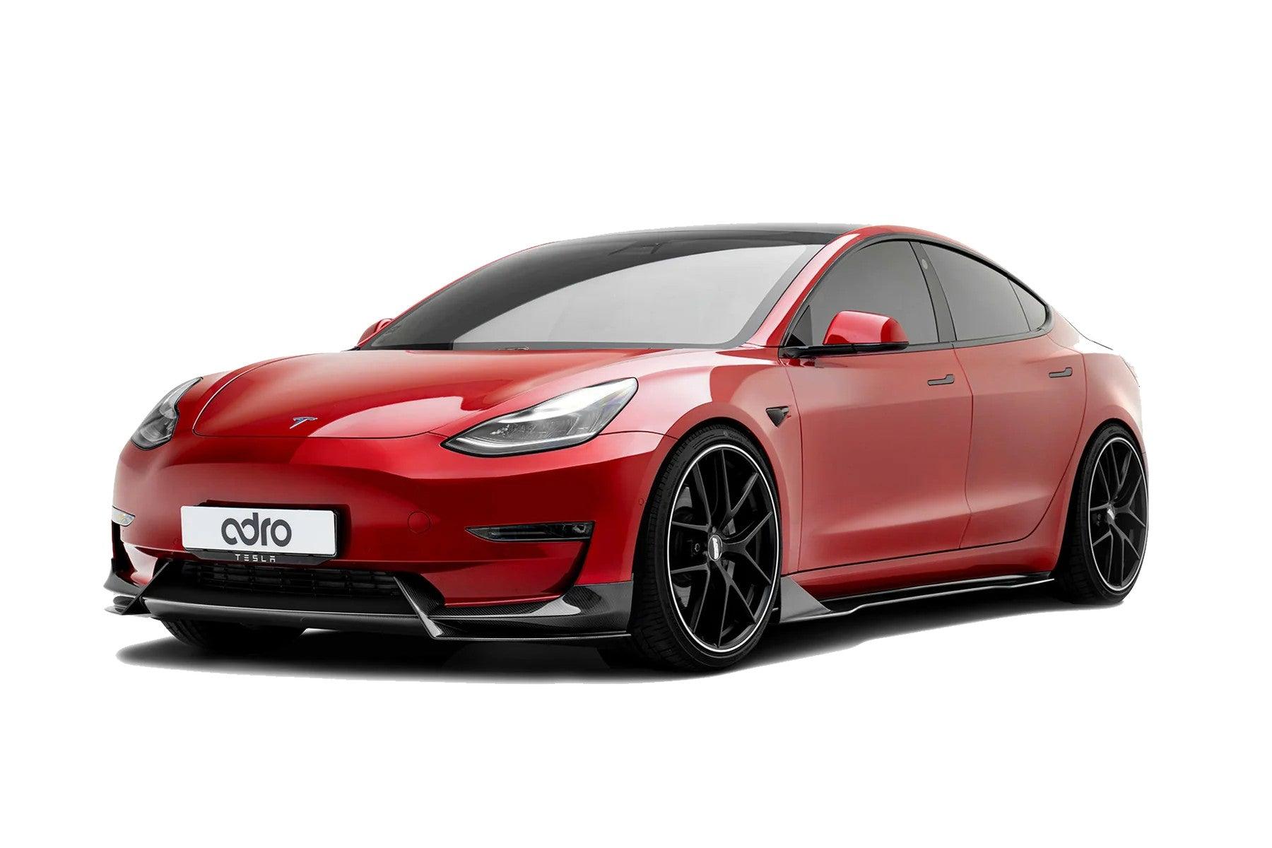 ADRO Tesla Model 3 Genuine Prepreg Carbon Fiber Front Lip (V1) - E3Tuning