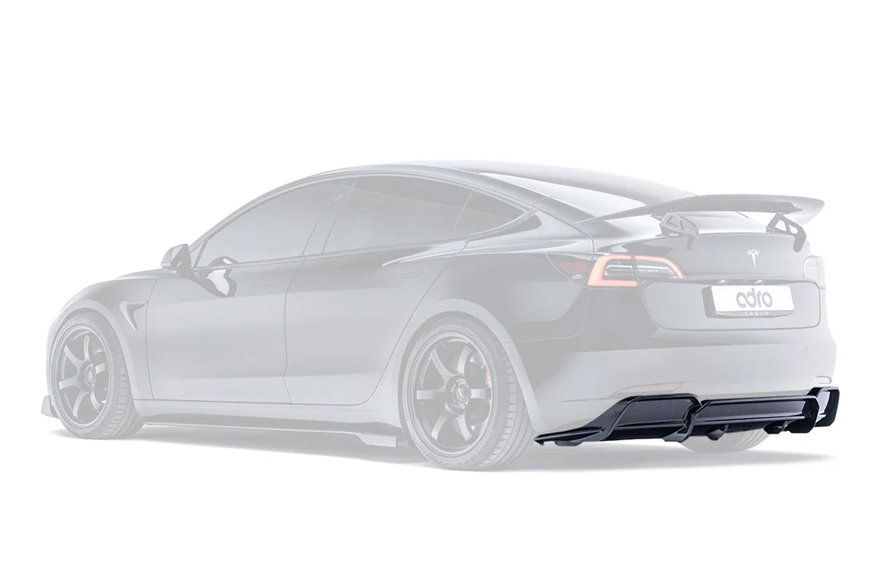 ADRO Tesla Model 3 Genuine Carbon Fiber Rear Diffuser (V2)