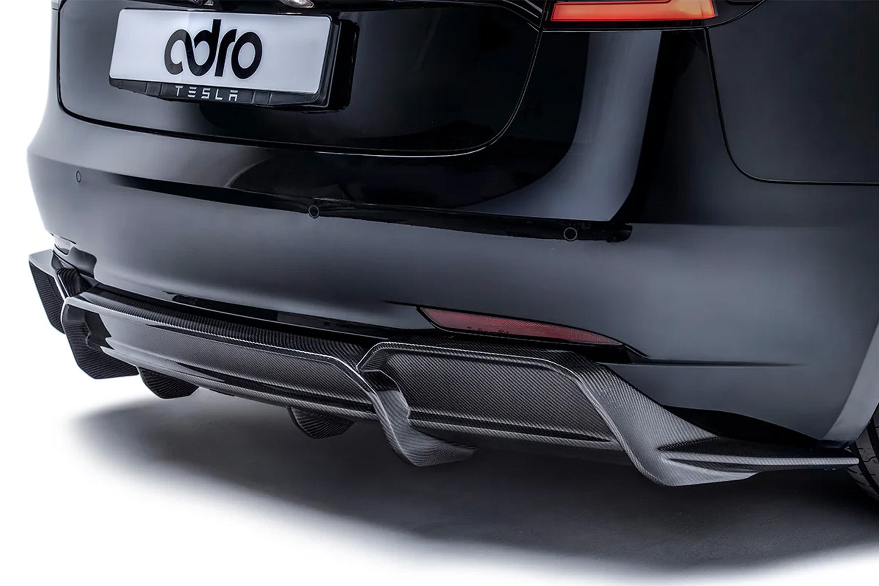 ADRO Tesla Model 3 Genuine Carbon Fiber Rear Diffuser (V2)