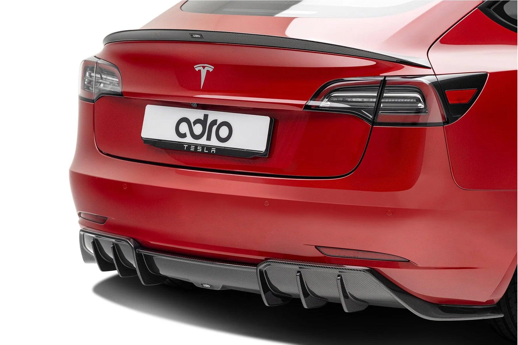 ADRO Tesla Model 3 Genuine Prepreg Carbon Fiber Rear Diffuser (V1) - E3Tuning