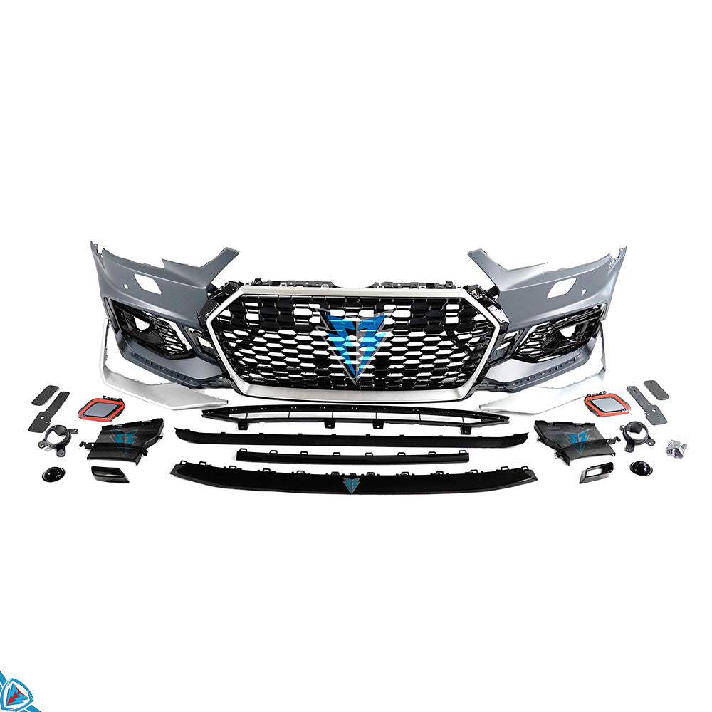 2017-2019 Audi A4 / S4 (B9) RS4 Style Polypropylene Front Bumper Conversion Kit | E3Tuning