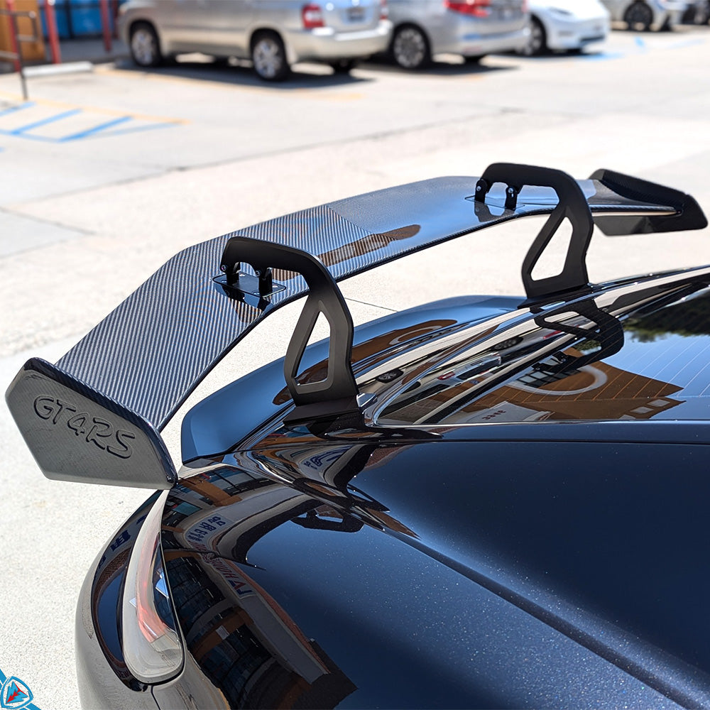 2017-2025 Porsche 718 Boxster & Cayman (982) Dry Carbon Fiber GT4 RS Style Swan Neck Wing Main image