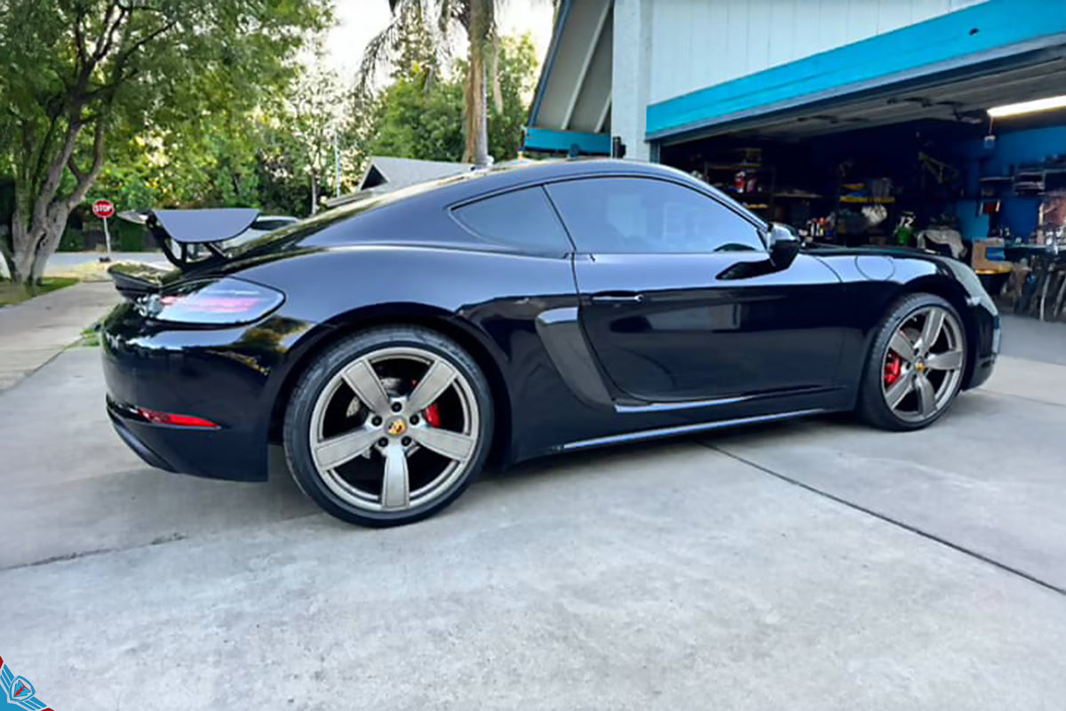 Porsche 718 Boxster & Cayman (982) Dry Carbon Fiber GT4 Style Rear Wing FYBR Aero