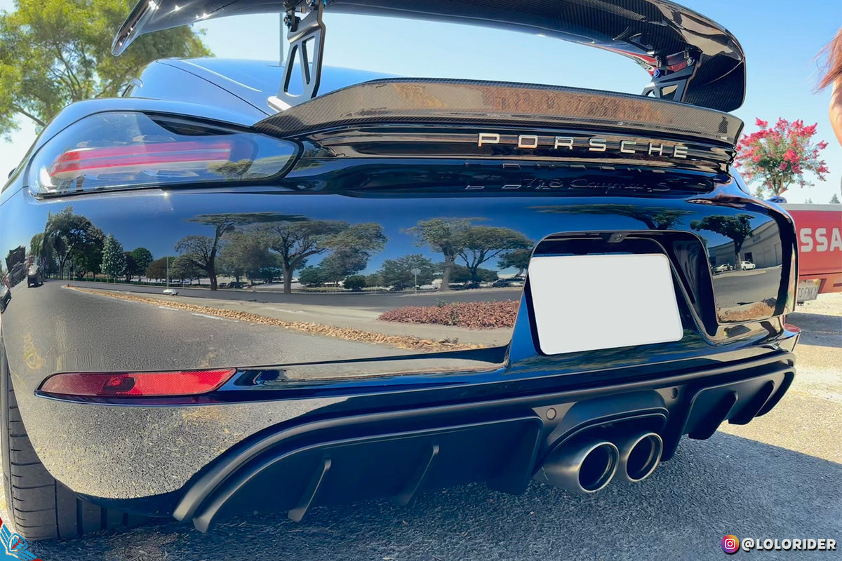 Porsche 718 Boxster & Cayman (982) to GT4 Style Rear Diffuser