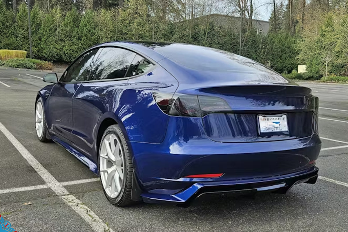 Tesla Model 3 (MK1) Rear Diffuser (3-Piece) by CUSTUNING