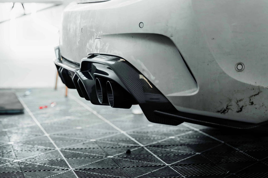 2020+ BMW M240i (G42) & M340i (G20) & M440i (G22/G26) Cerakote Black Quad Exhaust Tip Set | Trevora