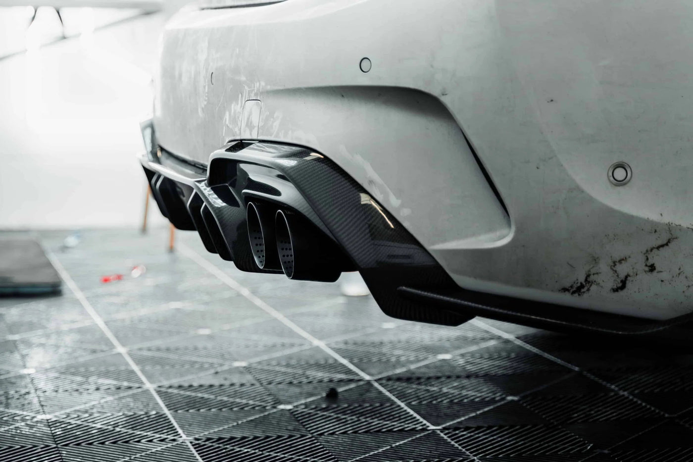 2020+ BMW M240i (G42) & M340i (G20) & M440i (G22/G26) Cerakote Black Quad Exhaust Tip Set | Trevora