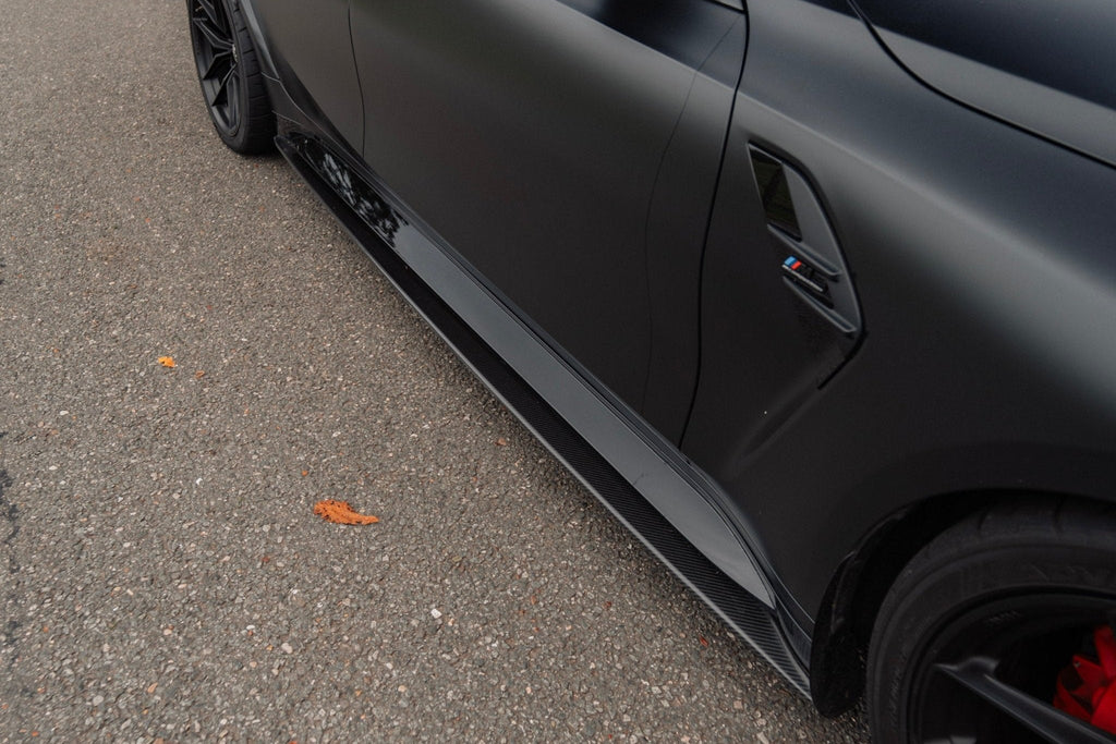 2021+ BMW M3 (G80) PR-1 Pre-Preg Carbon Fiber Side Skirts | Trevora