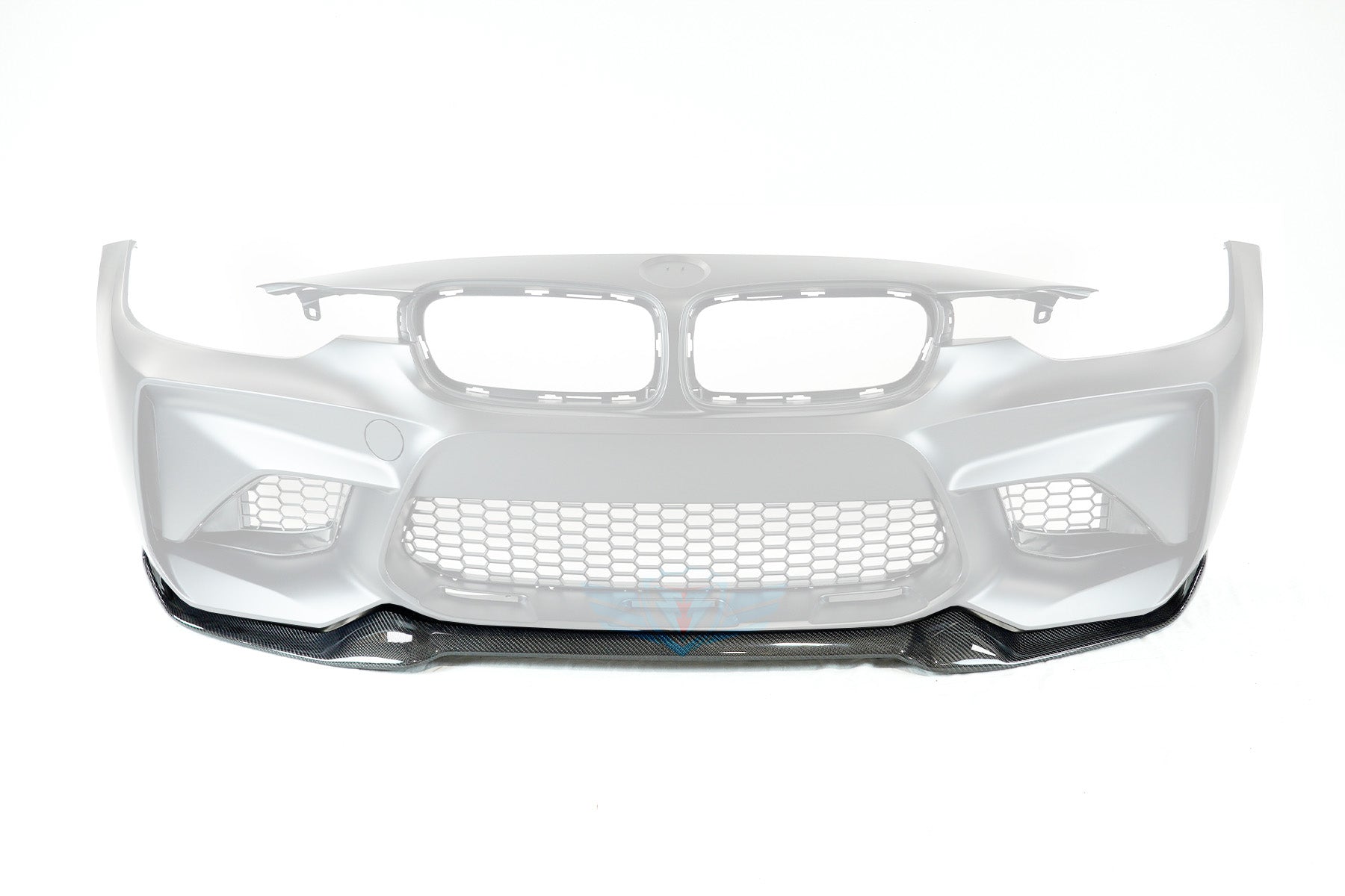 BMW F30 M2 Conversion Bumper CS Style Genuine Carbon Fiber Front Lip | FYBR Aerodynamics Main image