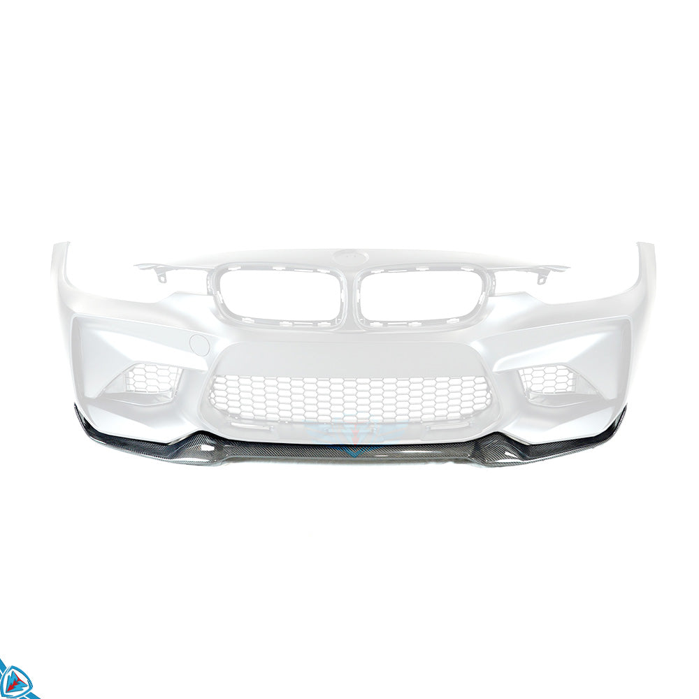 BMW F30 M2 Conversion Bumper CS Style Genuine Carbon Fiber Front Lip | FYBR Aerodynamics Main image
