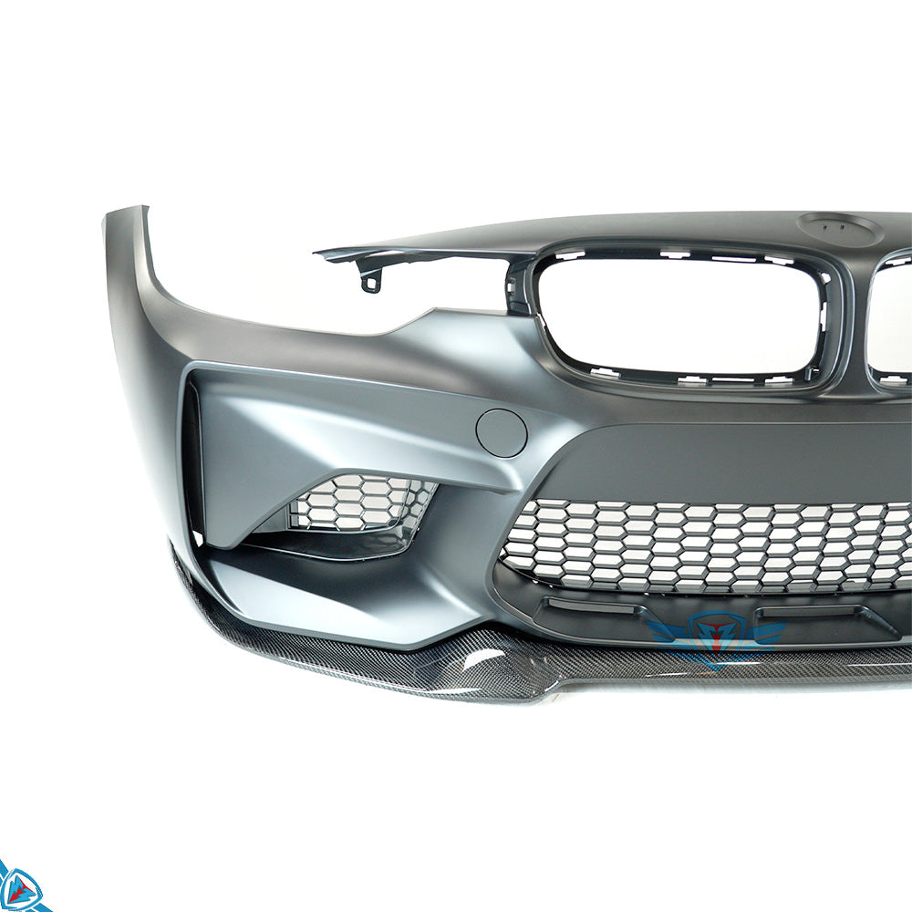 2012-2018 BMW 3 Series (F30) M2 Style Conversion CS Carbon Fiber Front Lip | FYBR Aerodynamics