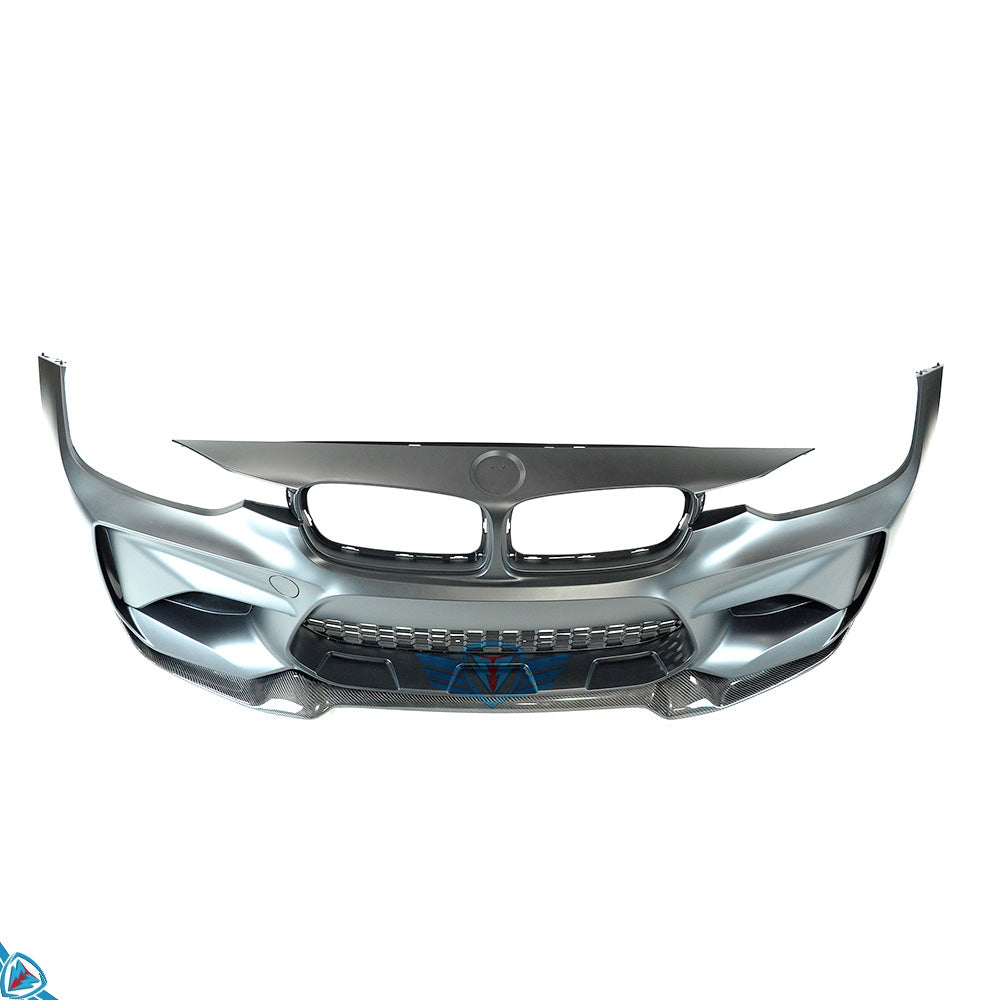 2012-2018 BMW 3 Series (F30) M2 Style Conversion CS Carbon Fiber Front Lip | FYBR Aerodynamics