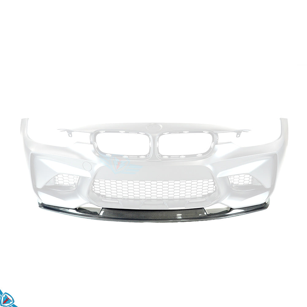 2012-2018 BMW 3 Series (F30) MTC Style Carbon Fiber Front Lip | FYBR Aerodynamics Main image