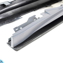 2012-2020 BMW 4 Series & M3/M4 (F32/F33/F80/F82) M Performance Style Carbon Fiber Side Skirt Extensions | FYBR Aerodynamics