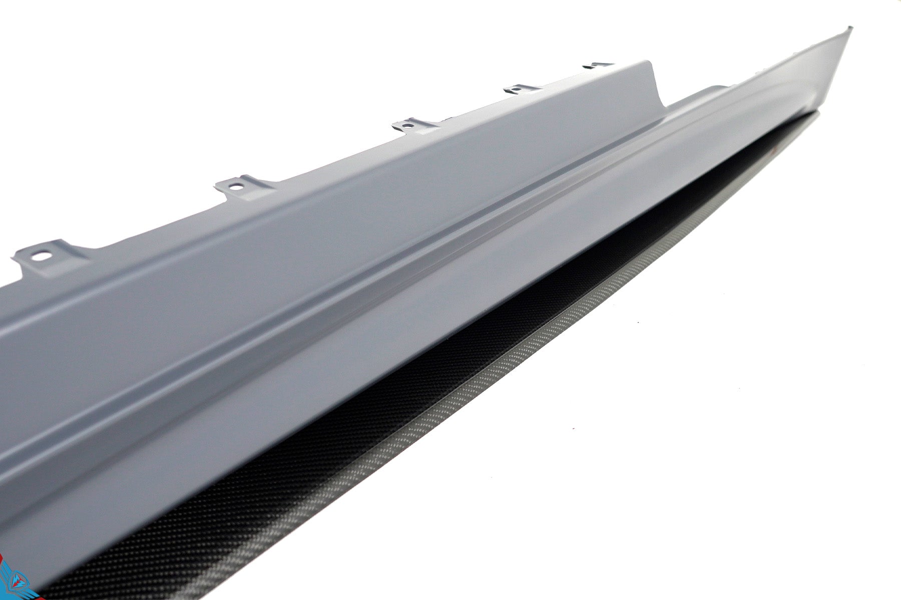 2012-2020 BMW 4 Series & M3/M4 (F32/F33/F80/F82) M Performance Style Carbon Fiber Side Skirt Extensions | FYBR Aerodynamics