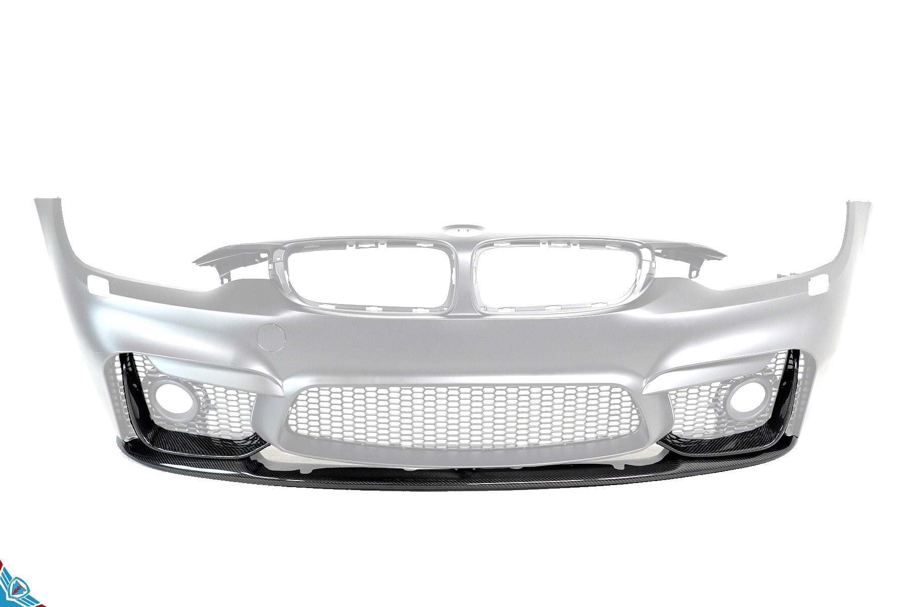 2014-2020 BMW 4 Series (F32/F33/F36) M Performance Style Carbon Fiber 3-Piece Front Lip (M4 Conversion Bumper Only) | FYBR Aerodynamics