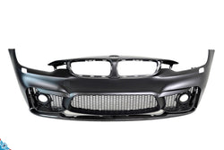 2014-2020 BMW 4 Series (F32/F33/F36) M Performance Style Carbon Fiber 3-Piece Front Lip (M4 Conversion Bumper Only) | FYBR Aerodynamics