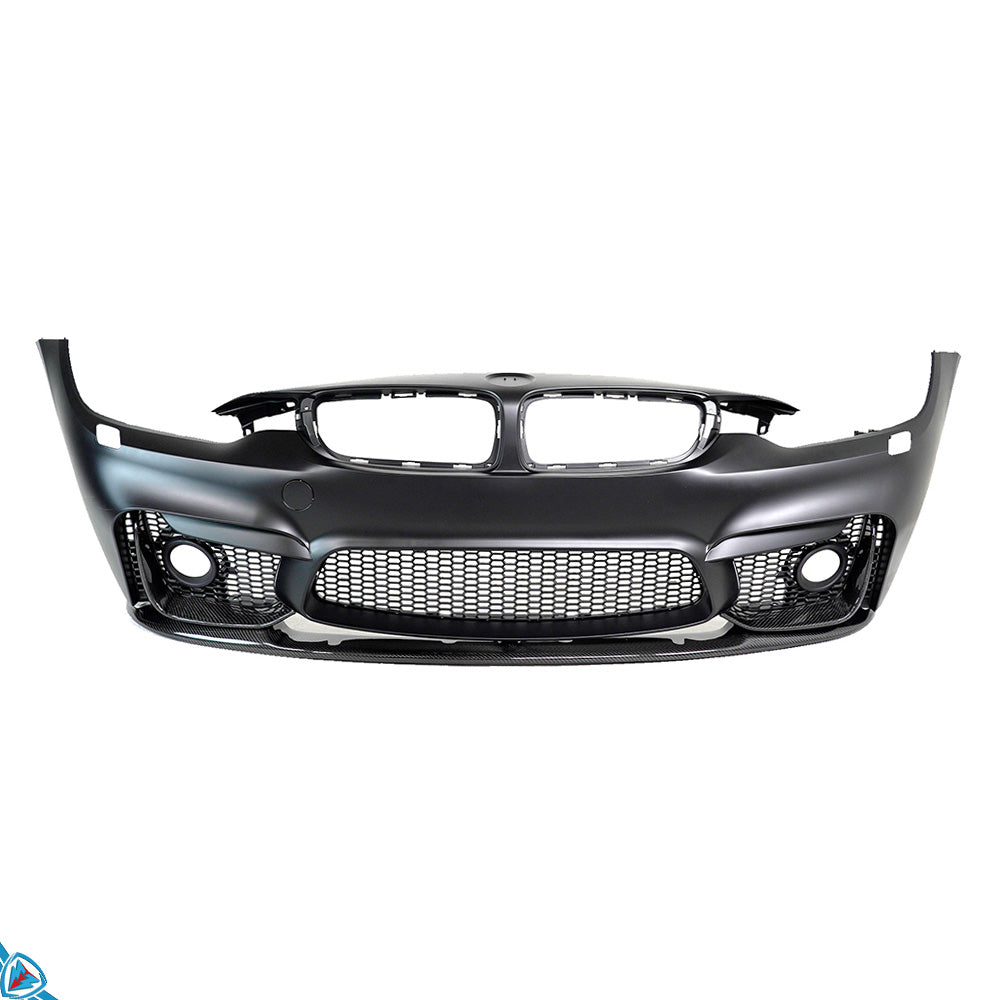 2014-2020 BMW 4 Series (F32/F33/F36) M Performance Style Carbon Fiber 3-Piece Front Lip (M4 Conversion Bumper Only) | FYBR Aerodynamics Secondary image