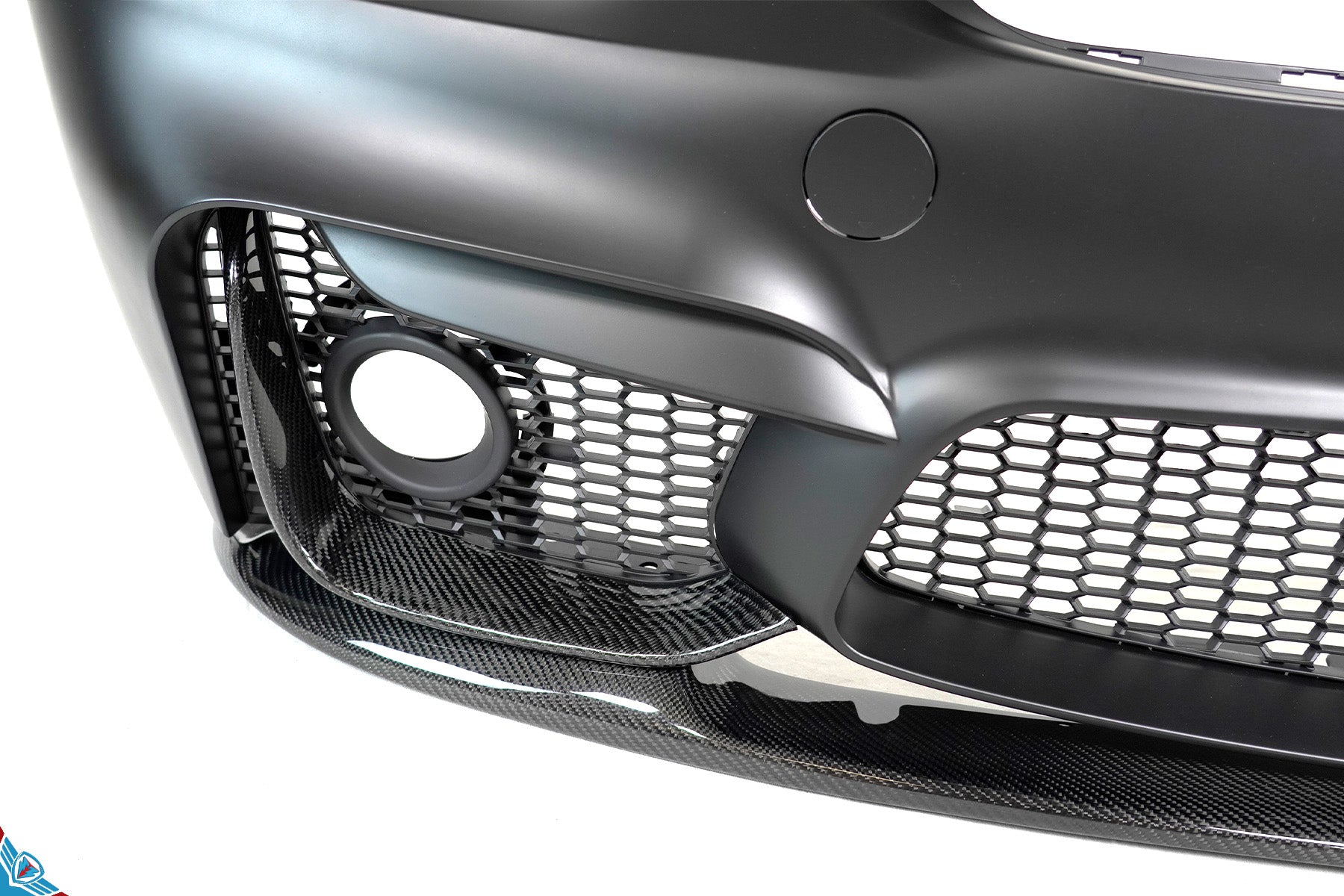 2014-2020 BMW 4 Series (F32/F33/F36) M Performance Style 3-Piece Carbon Fiber Front Lip [ONLY FOR M4 CONVERSION BUMPER]