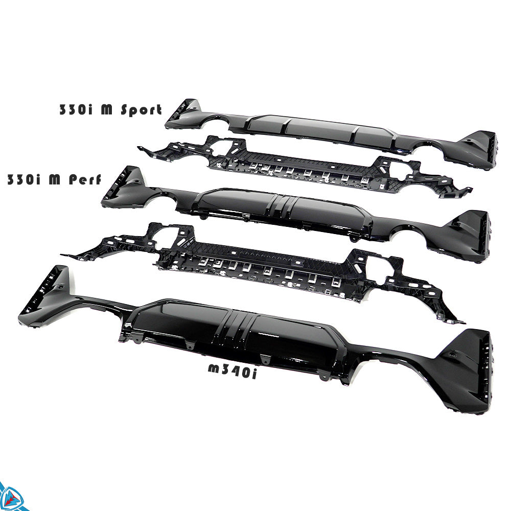 2023-2025 BMW 3 Series LCI (G20) M Sport Style Polypropylene Rear Bumper Conversion Kit | E3Tuning