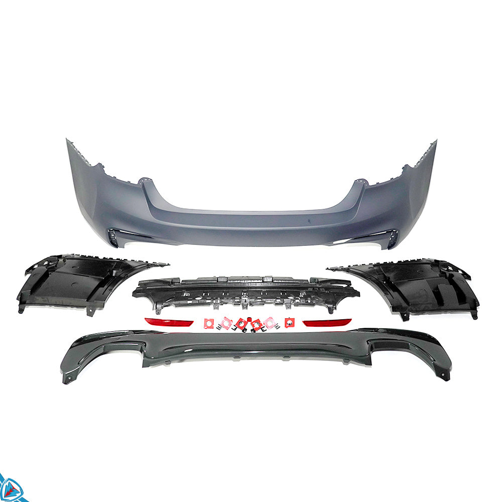 2017-2020 BMW 5 Series Pre-LCI (G30) M Sport Style Polypropylene Rear Bumper Conversion Kit | E3Tuning