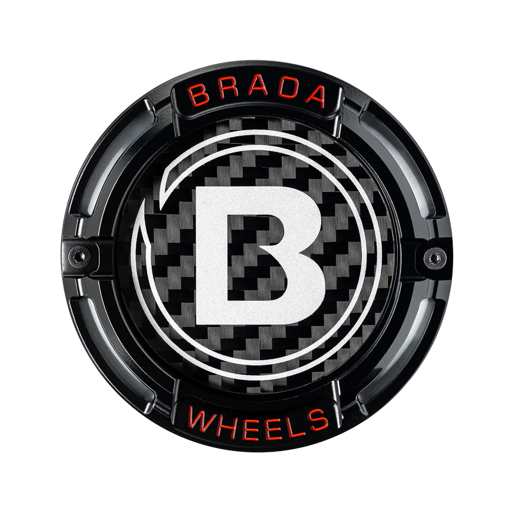 2000-2026 Universal Fitment FormTech 3-Piece Carbon Fiber Center Caps | BRADA Wheels