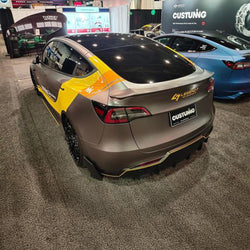 2020-2025 Tesla Model Y (Model Y) Aggressive Style PP 3-Piece Rear Diffuser | CUSTUNING