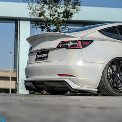 2017-2023 Tesla Model 3 (MK1) Sport Style PP & ABS 3-Piece Rear Diffuser | CUSTUNING