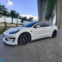 2017-2023 Tesla Model 3 (1st Gen) Aerodynamic Polypropylene (PP) Side Skirts (Pair) | CUSTUNING