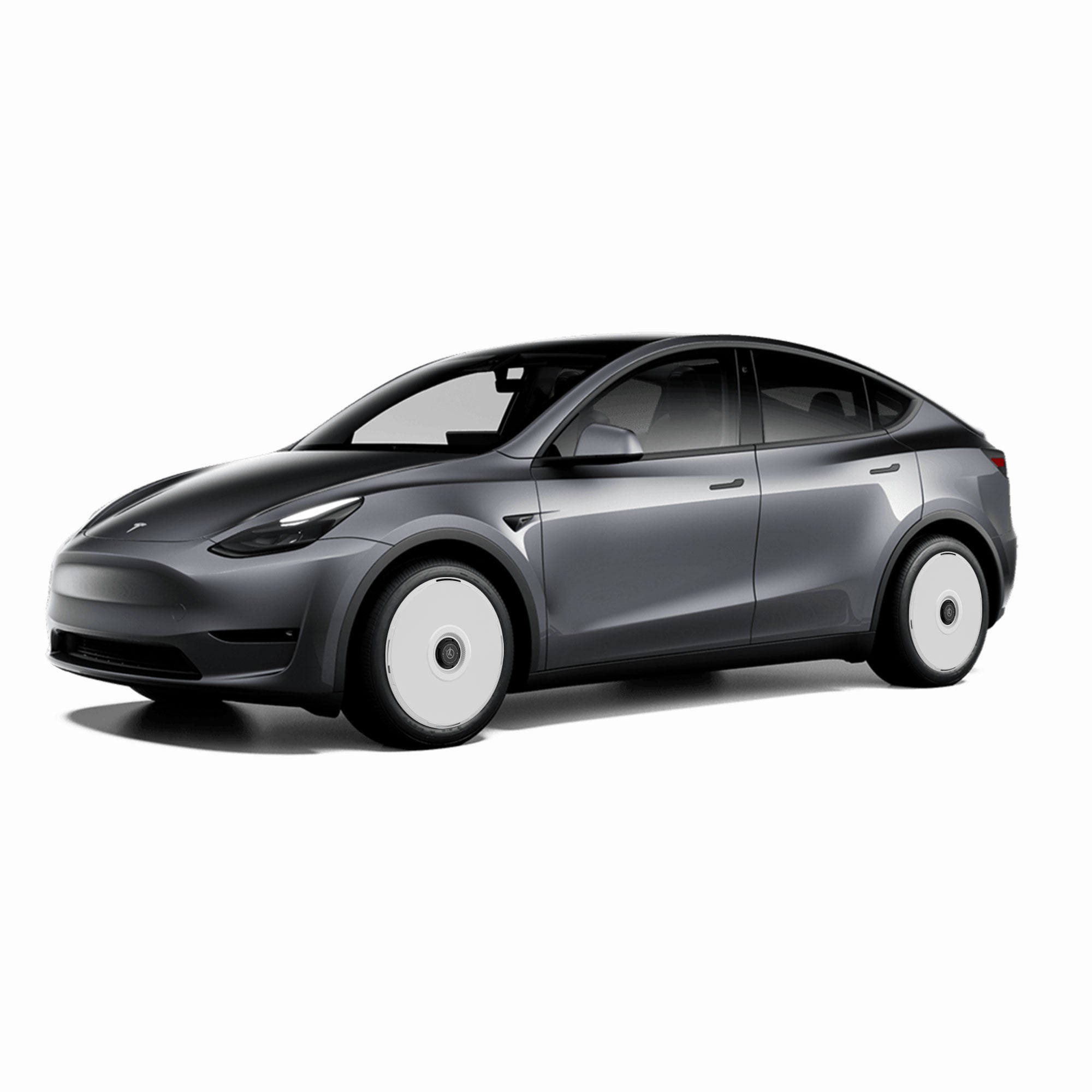 2020-2025 Tesla Model Y (1st-Gen) HALODISC 2 Aerodynamic Style Ready-to-Paint Wheel Covers (Set of 4) | HALOBLK