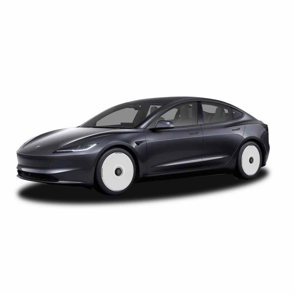 2024-2026 Tesla Model 3 (Highland) HALODISC 2 Ready-to-Paint (RTP) Customizable Wheel Covers (Set of 4) | HALOBLK
