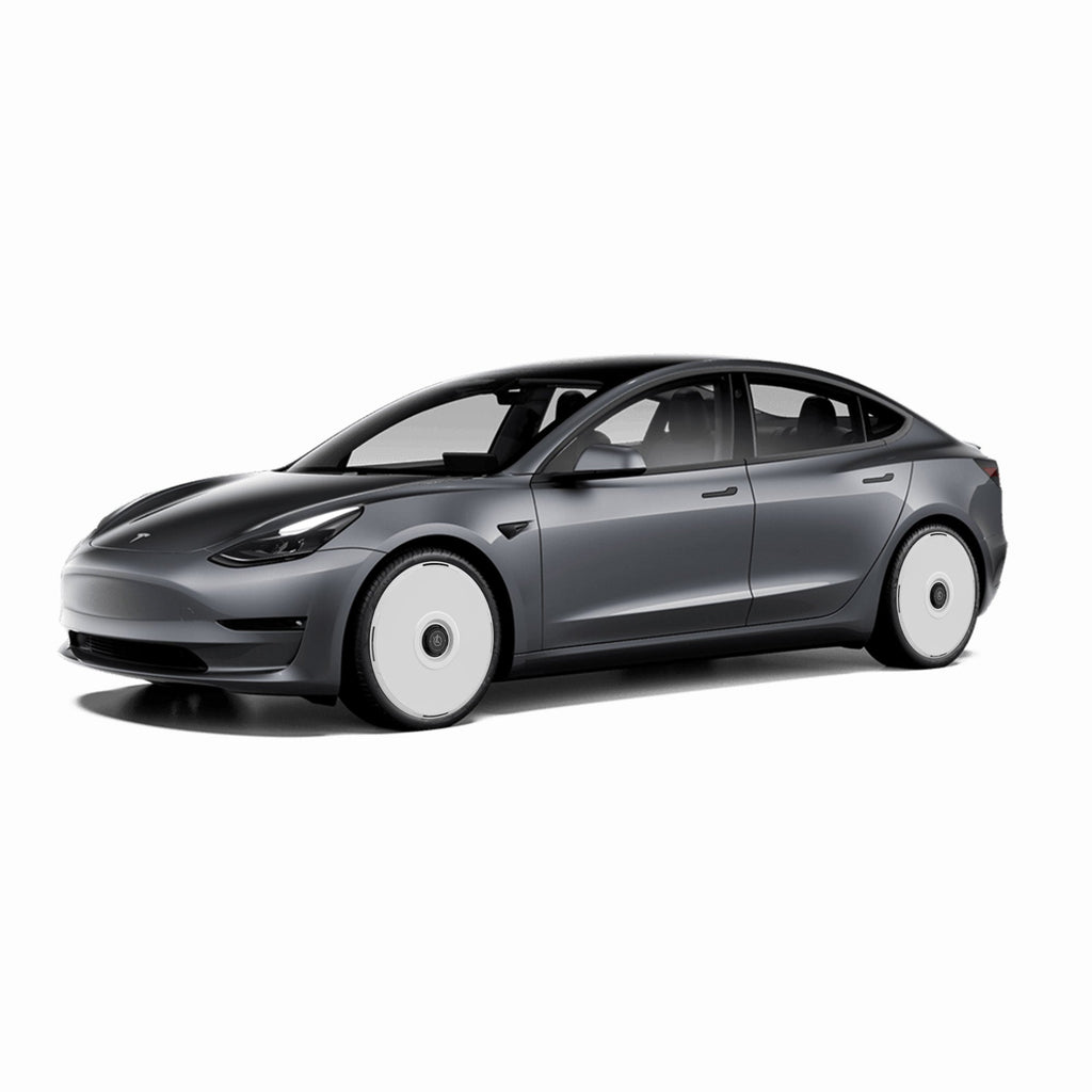 2017-2023 Tesla Model 3 (1st-Gen) HALODISC 2 Ready-to-Paint (RTP) Customizable Wheel Covers (Set of 4) | HALOBLK