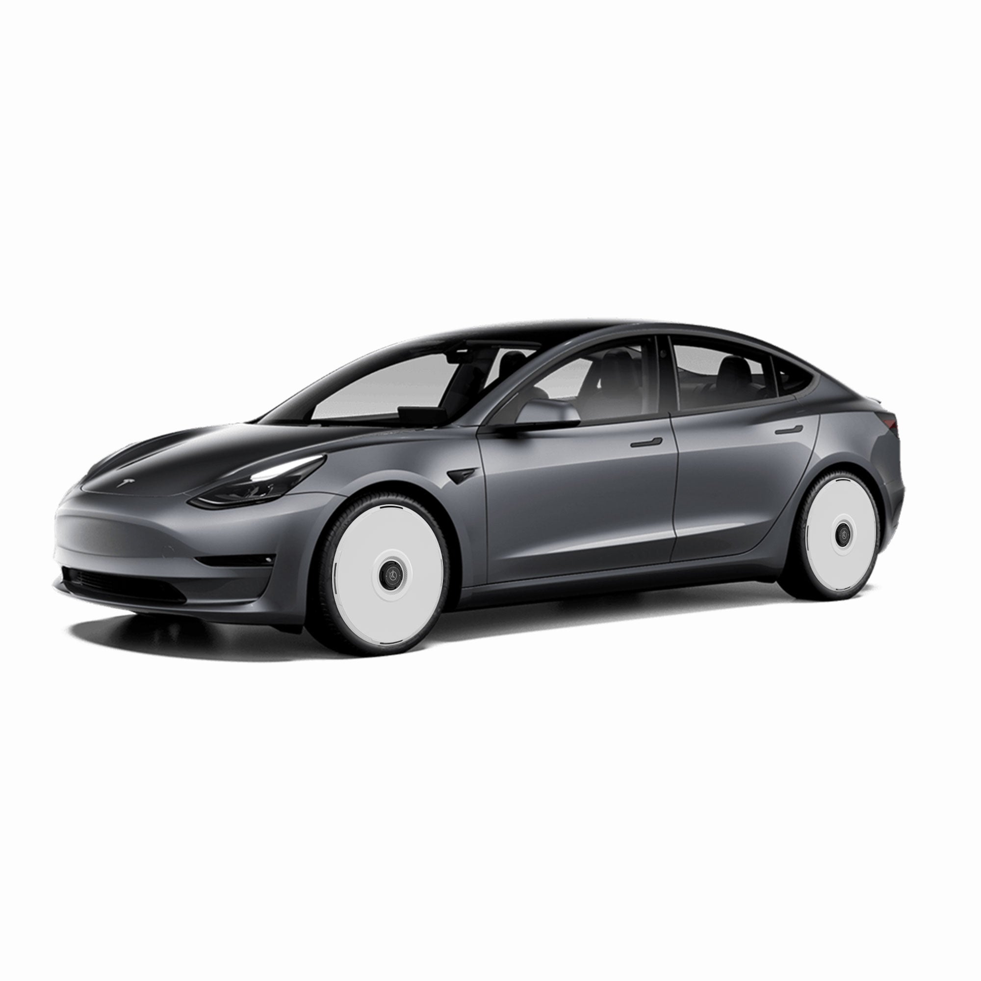 2017-2023 Tesla Model 3 (1st-Gen) HALODISC 2 Ready-to-Paint (RTP) Customizable Wheel Covers (Set of 4) | HALOBLK