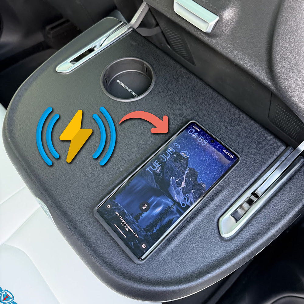 Full Replacement Luxury Seat Back with Folding Table and Wireless Charging for Tesla Model 3 / Y Secondary image