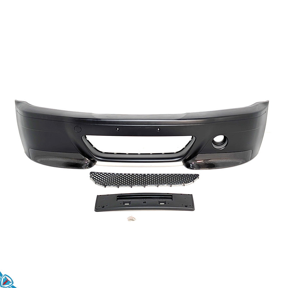 2001-2006 BMW M3 (E46) CSL Style Front Bumper Kit with Carbon Fiber Splitters (Coupe/Convertible)