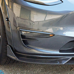 2020-2024 Tesla Model Y (1st-Gen) EVF Style Dry Carbon Fiber Fog Light Grilles | EVFuel