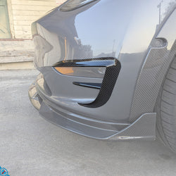2020-2024 Tesla Model Y (1st-Gen) EVF Style Dry Carbon Fiber Fog Light Grilles | EVFuel