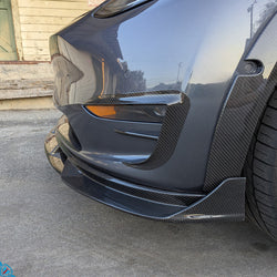 2020-2024 Tesla Model Y (1st-Gen) EVF Style Dry Carbon Fiber Fog Light Grilles | EVFuel