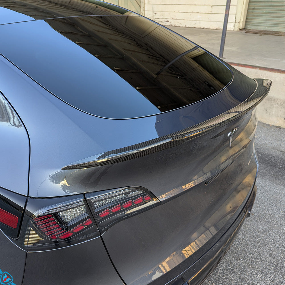 [BLOW OUT] Tesla Model Y EVF Dry Carbon Fiber Rear Spoiler | EVFuel Secondary image