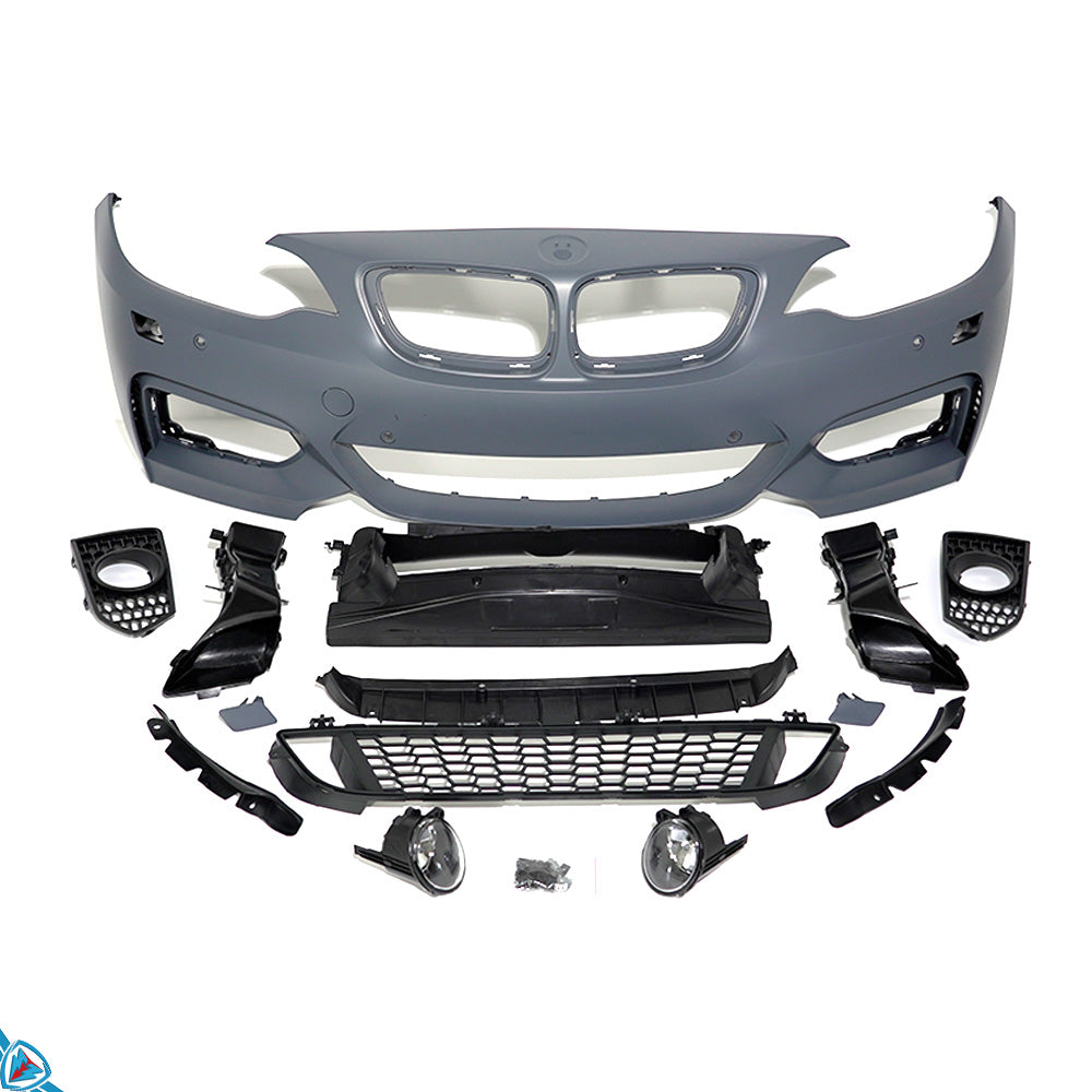 2014-2018 BMW 2 Series (F22/F23) M Sport Style Polypropylene Front Bumper Conversion Kit | E3Tuning