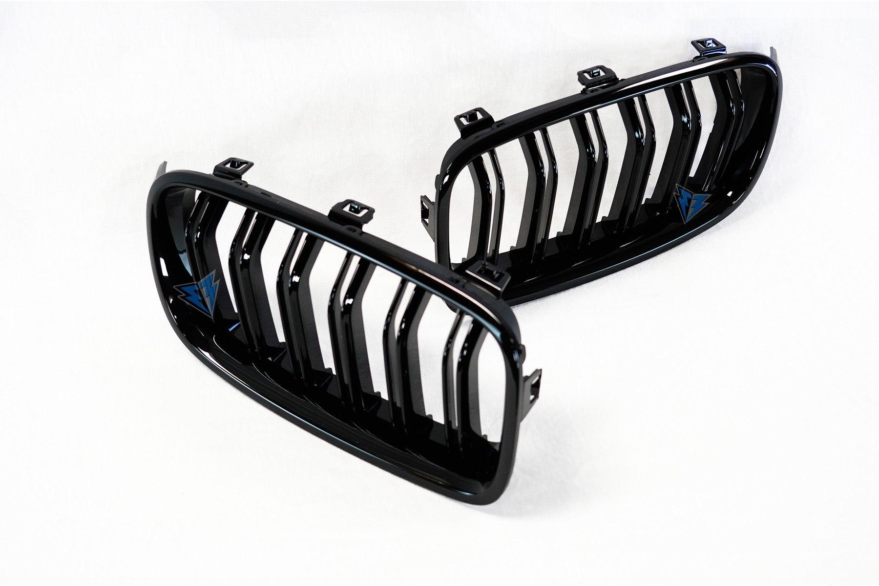 thumbnail image 2 of Glossy Black Dual Line Kidney Grilles For BMW 3-Series F30 F31 (2012-2020) – MagicKit 2 of 4