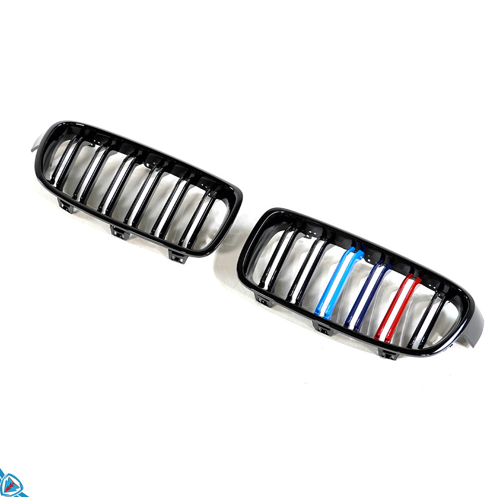 2012-2018 BMW 3 Series (F30/F31) M Style Dual Slat ABS Plastic Kidney Grilles | E3Tuning