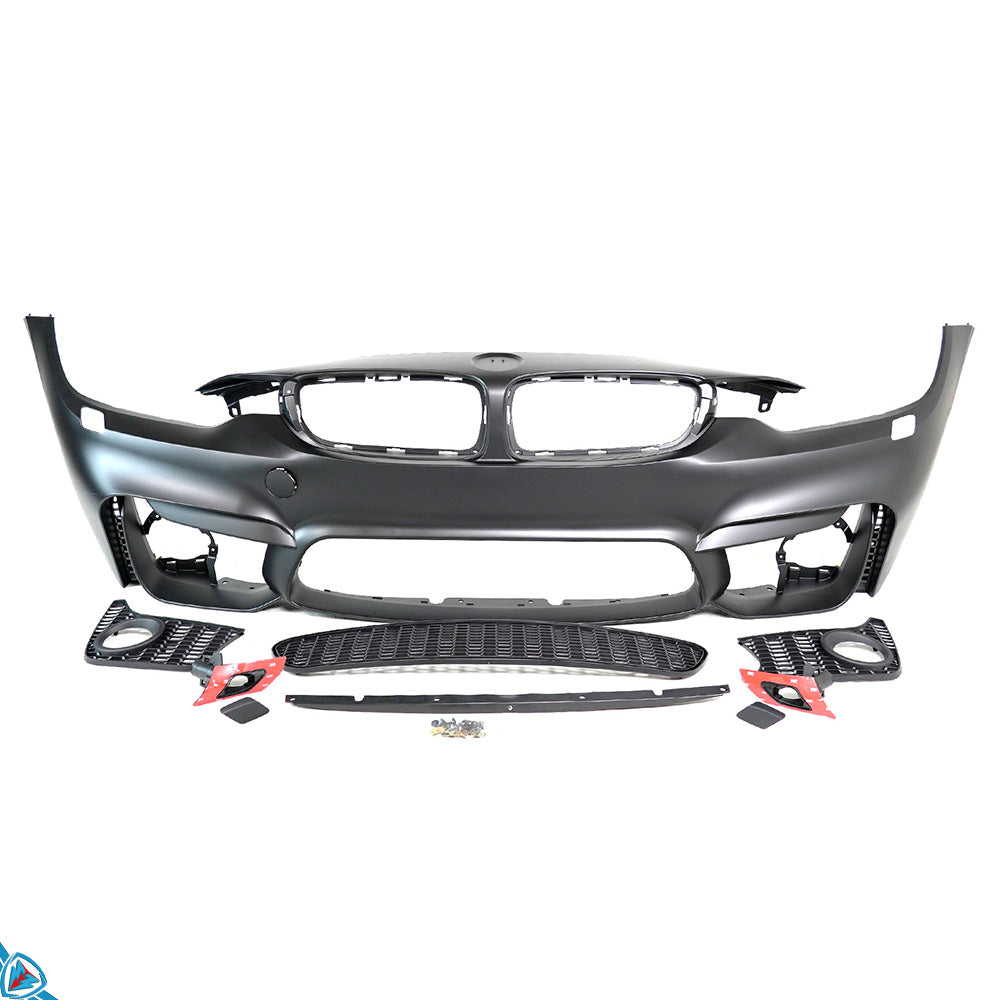 2014-2020 BMW 4 Series (F32/F33/F36) M4 Style Polypropylene Front Bumper Conversion Kit | E3Tuning