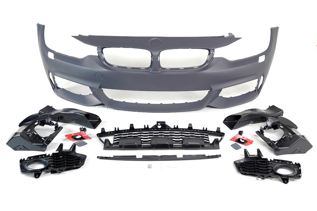 2014-2020 BMW 4 Series (F32/F33/F36) M Sport Style Polypropylene Front Bumper Conversion Kit | E3Tuning