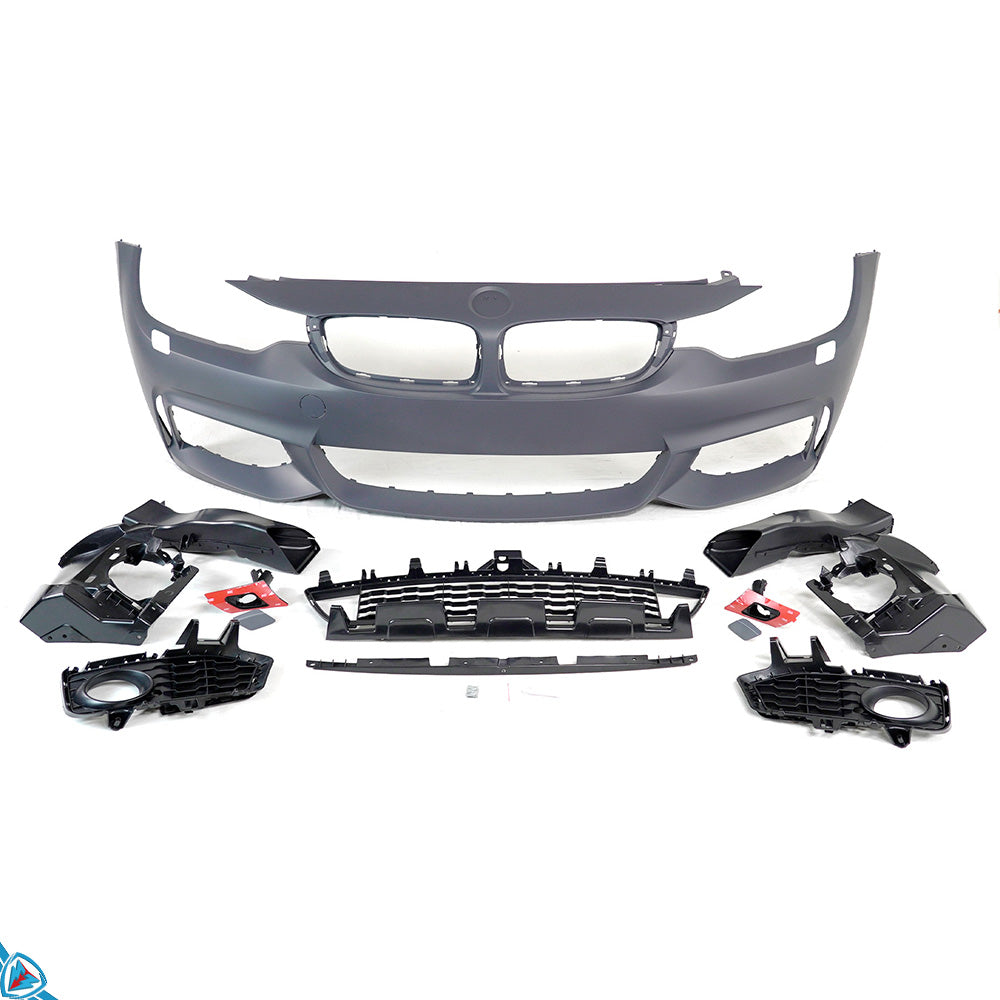 2014-2020 BMW 4 Series (F32/F33/F36) M Sport Style Polypropylene Front Bumper Conversion Kit | E3Tuning Main image