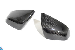 2016-2026 Tesla Model X OEM Design Dry Carbon Fiber Mirror Cover Overlays | FYBR Aerodynamics